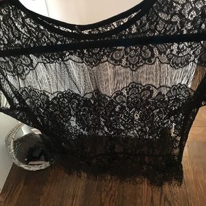 Black lace top